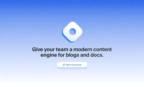 Hashnode — Build blogs and API docs for developers and teams. - Landing design inspiration