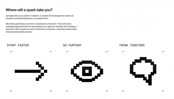 Springboards -  The Creative AI Tool for Agencies & Strategists - Landing design inspiration