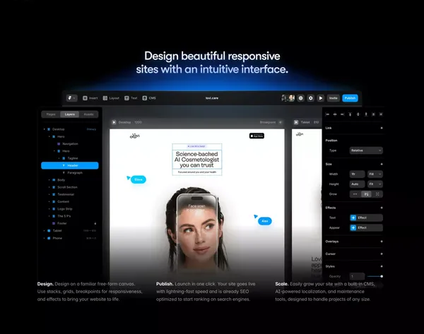 Framer - The internet is your canvas - Landing design inspiration