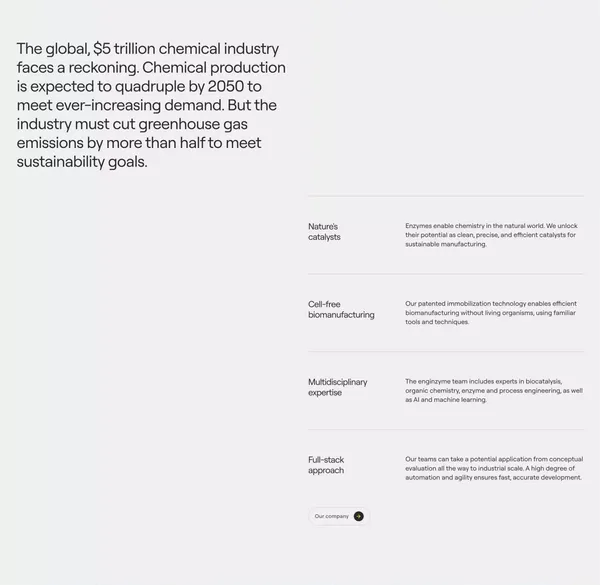 Enginzyme - Landing design inspiration