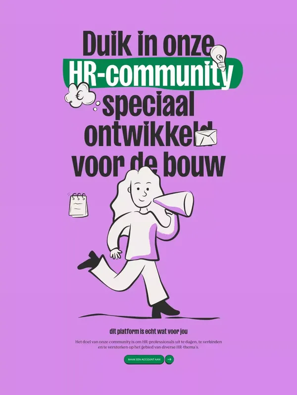 Make HR Work | Wij verbinden HR-professionals - Landing design inspiration