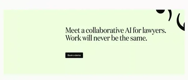 Legora | Collaborative AI for lawyers - Landing design inspiration