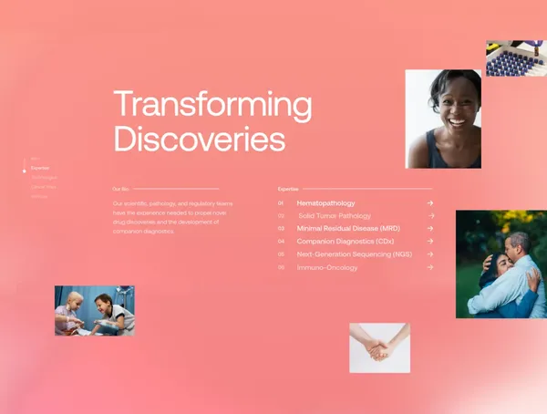 Hematogenix â Bringing Precision Medicine to Everyone - Landing design inspiration