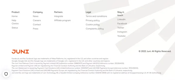 Juni | FinTech - Financial Services for Ecommerce Businesses - Landing design inspiration