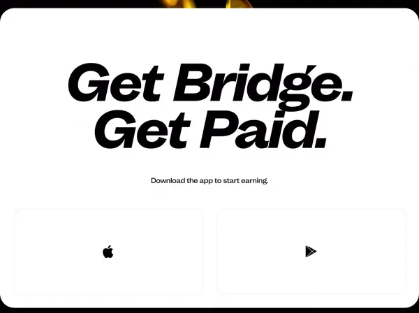 Bridge | Earn extra money and bank through Bridge - Landing design inspiration