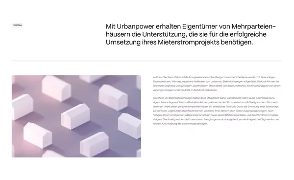 Mieterstrom und Energiekonzepte von Urbanpower - Landing design inspiration