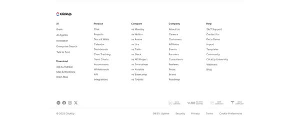 ClickUp™ | The everything app for work - Landing design inspiration
