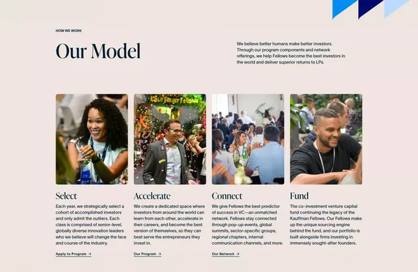 Kauffman Fellows | Where Purpose Gathers - Landing design inspiration