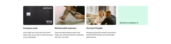 The enterprise-grade credit card for global finance teams | Payhawk | Payhawk - Landing design inspiration