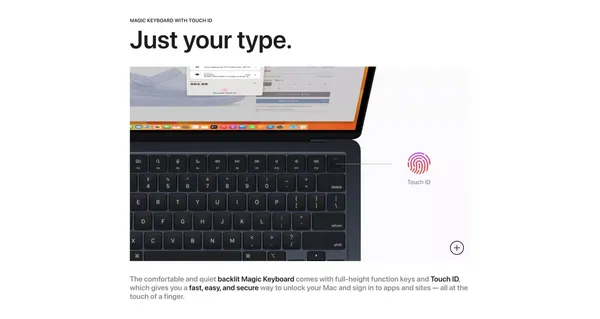 MacBook Air 13- and 15-inch with M2 - Apple - Landing design inspiration