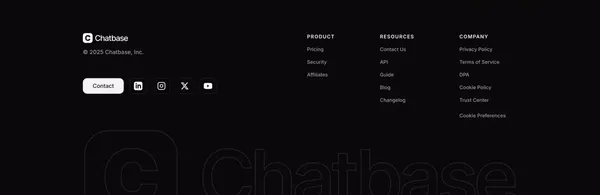 Chatbase | The complete platform for chat-based AI agents - Landing design inspiration