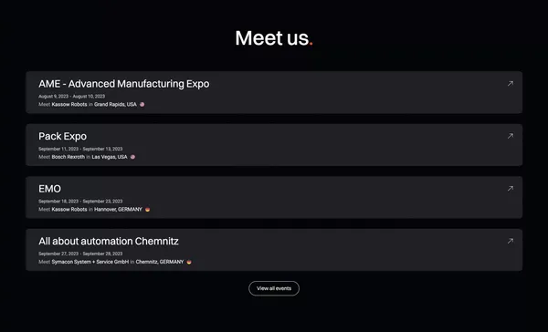 Collaborative Robot Manufacturer Company | Kassow Robots - Landing design inspiration