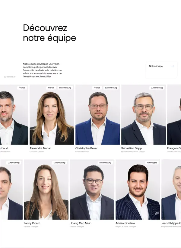 MIMCO capital - Landing design inspiration