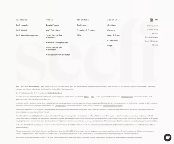 The leading financial advisor for tech people — Secfi - Landing design inspiration