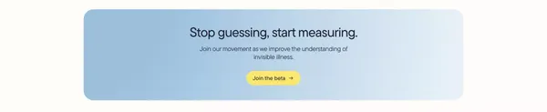 Visible - Activity tracking for Long Covid and ME/CFS - Landing design inspiration