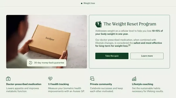 Juniper | Modern Healthcare Treatments For All Women - Landing design inspiration