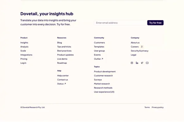 Community — Dovetail - Landing design inspiration
