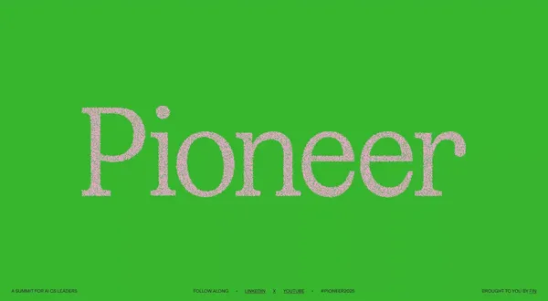 Pioneer by Fin | A summit for AI customer service leaders - Landing design inspiration