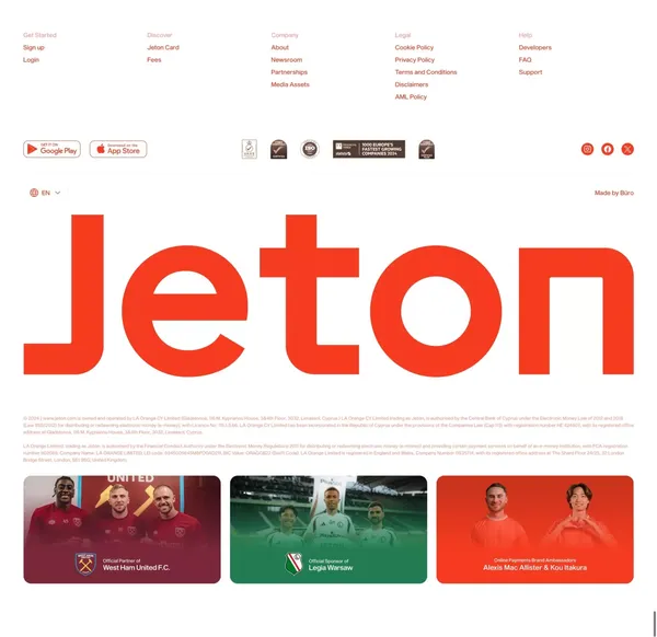 Jeton - Landing design inspiration