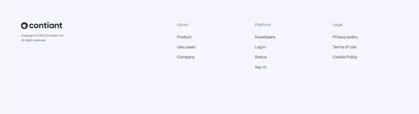 Contiant - Enjoy instant payments with Open Banking - Landing design inspiration