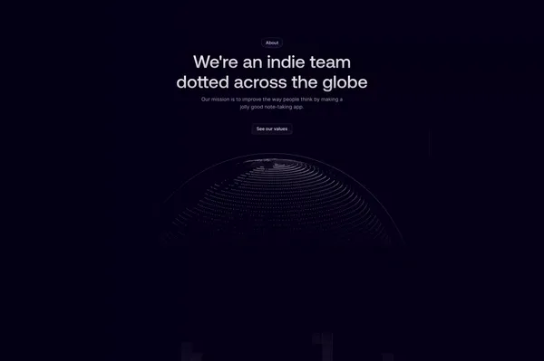 Reflect - Landing design inspiration