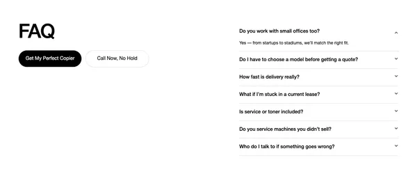 Quick Copies - Landing design inspiration