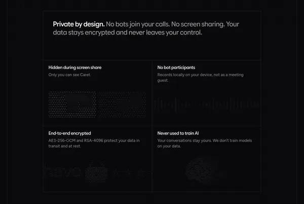 Caret - AI meeting assistant that makes you smarter | Caret - Landing design inspiration