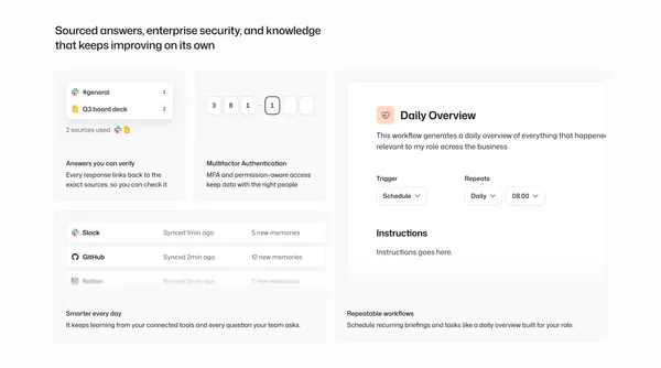 Agentwork — One place to ask, across every tool - Landing design inspiration