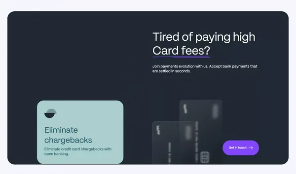 Contiant - Enjoy instant payments with Open Banking - Landing design inspiration