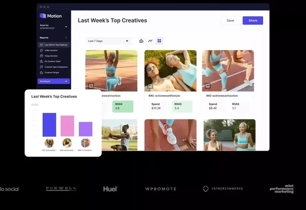 Motion: Performance Creative Hub for Marketing teams - Landing design inspiration