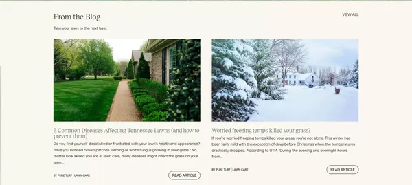 Pure Turf LLC: Complete Lawn Care Services in Nashville, TN - Landing design inspiration
