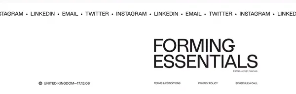 Forming Essentials | All-in-one Design and Webflow studio for ambitious businesses - Portfolio design inspiration