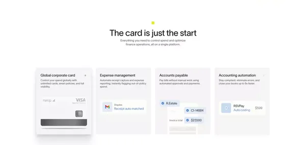 Ramp | Corporate Cards and Finance Automation That Scales - Landing design inspiration