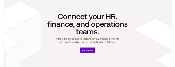 Miter | Payroll, HR, Expenses & Field Ops Software - Landing design inspiration