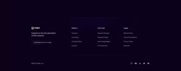 Wope: The New Era Of Rank Tracking - Landing design inspiration