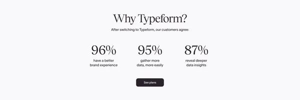 Typeform: People-Friendly Forms and Surveys - Landing design inspiration