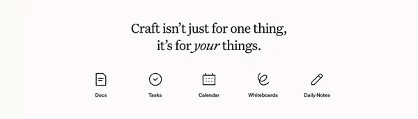Craft — Docs and Notes Editor - website design inspiration