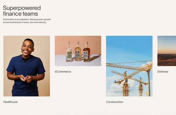 Ramp - Corporate cards and finance automation that scales with you - Landing design inspiration