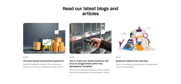 Equipment Rental Software & Inventory Management | Quipli - Landing design inspiration