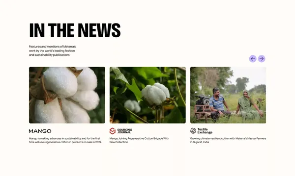 Materra 🌱 Future-Proof Cotton - Landing design inspiration