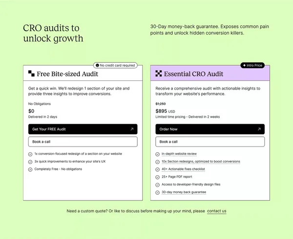 Conversion Rate Optimization Agency (CRO) - Peek Insights - Landing design inspiration