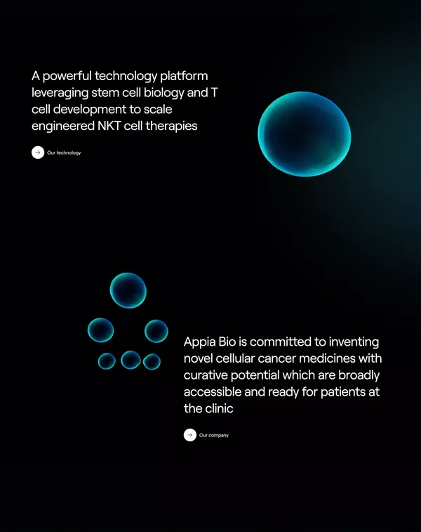 Appia Bio - Landing design inspiration