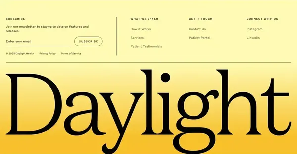 Daylight Health - Landing design inspiration