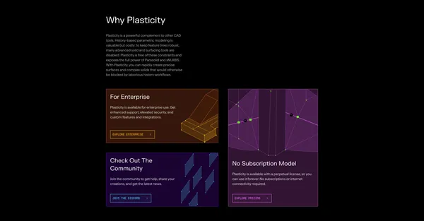 Plasticity - Landing design inspiration