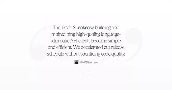 Generate MCP servers & SDKs from OpenAPI | Speakeasy - Landing design inspiration