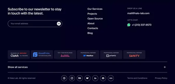 Custom Design and Development Services — Halo Lab - Landing design inspiration