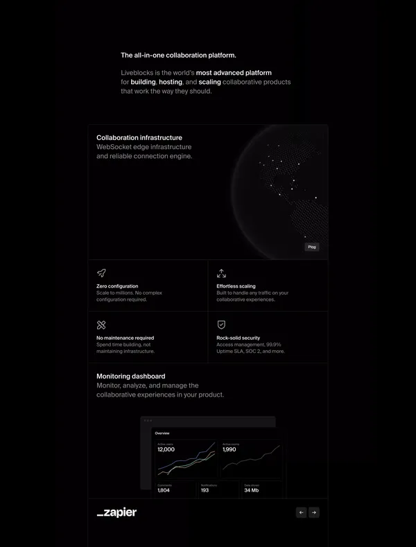 Liveblocks | Unlock collaboration in your product - Landing design inspiration