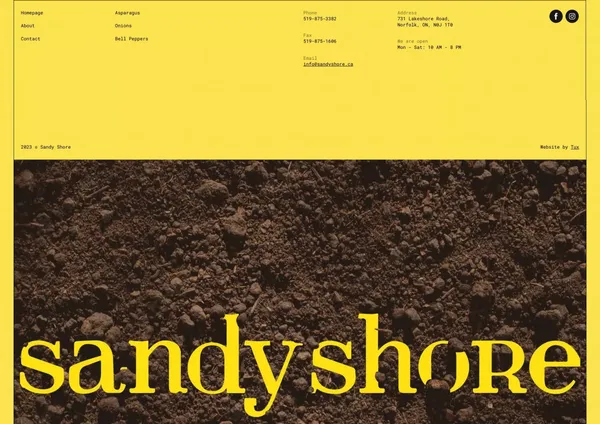 Sandy Shore Farms | Something bigger brings us together - Landing design inspiration