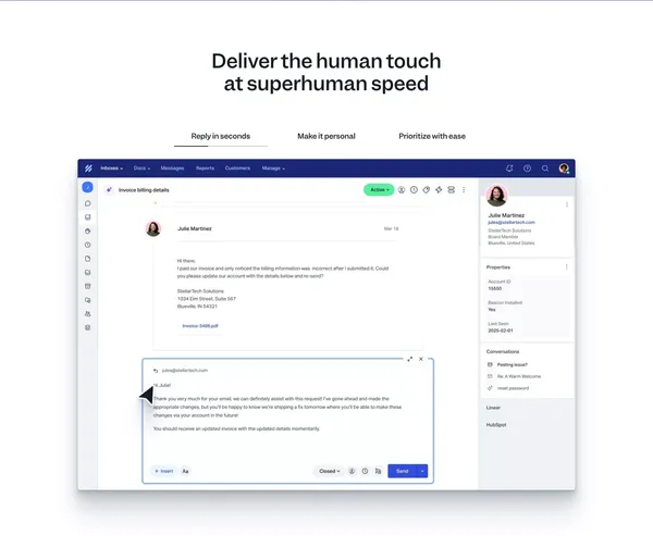 Help Scout: Shared Inbox, Help Center, & Live Chat Software - Landing design inspiration