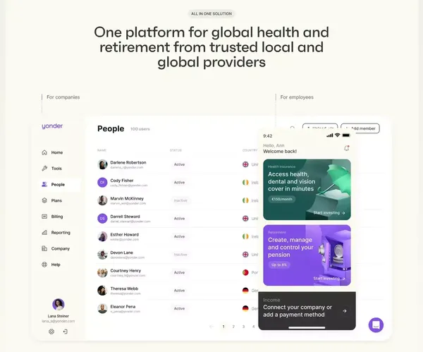 Yonder - Landing design inspiration